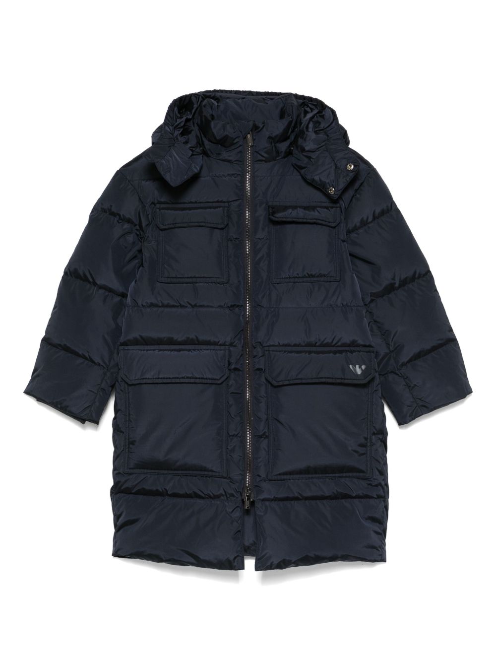 Emporio Armani Kids 填充外套 - 蓝色