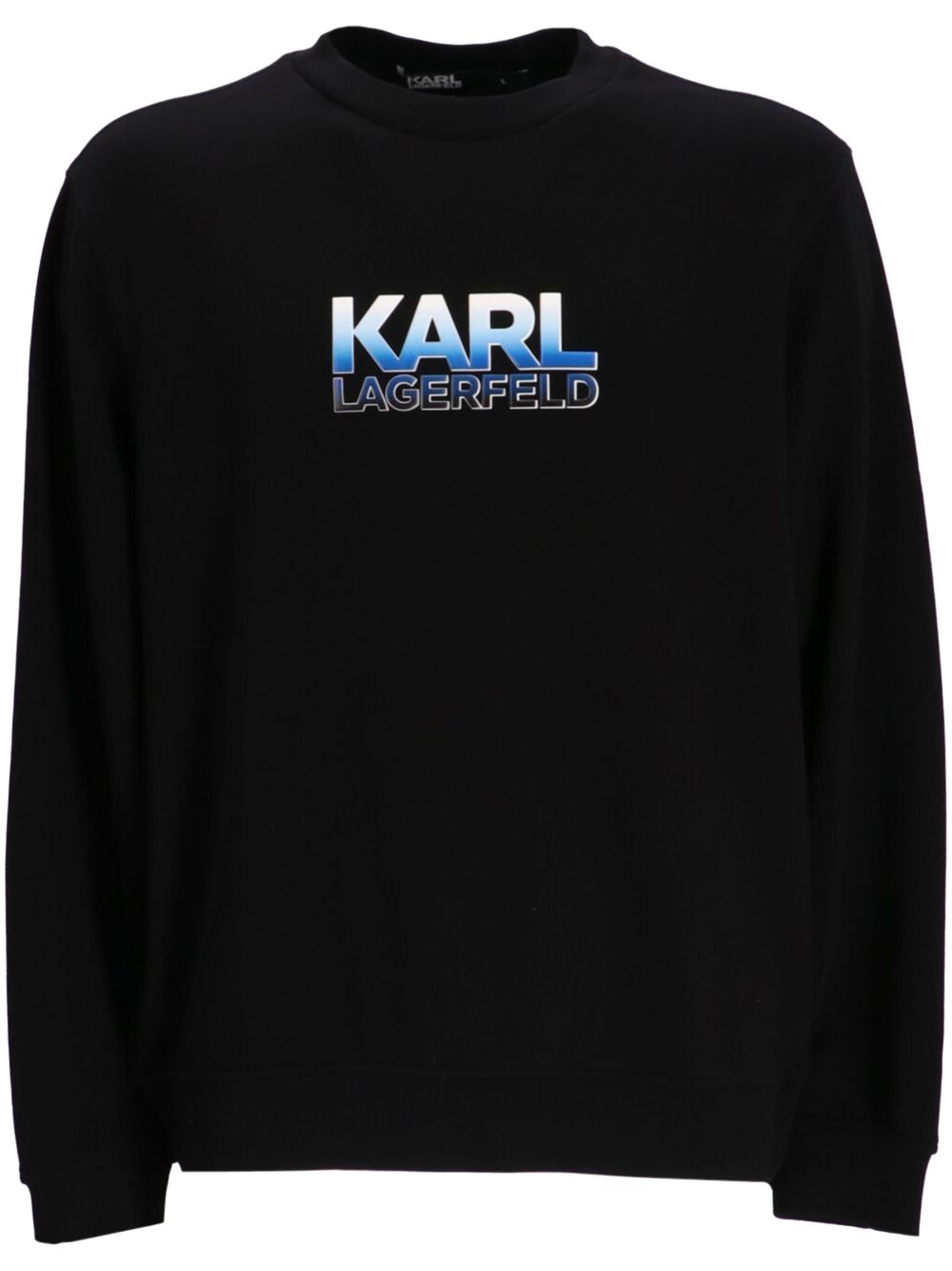 Karl Lagerfeld logo印花棉卫衣 - 黑色