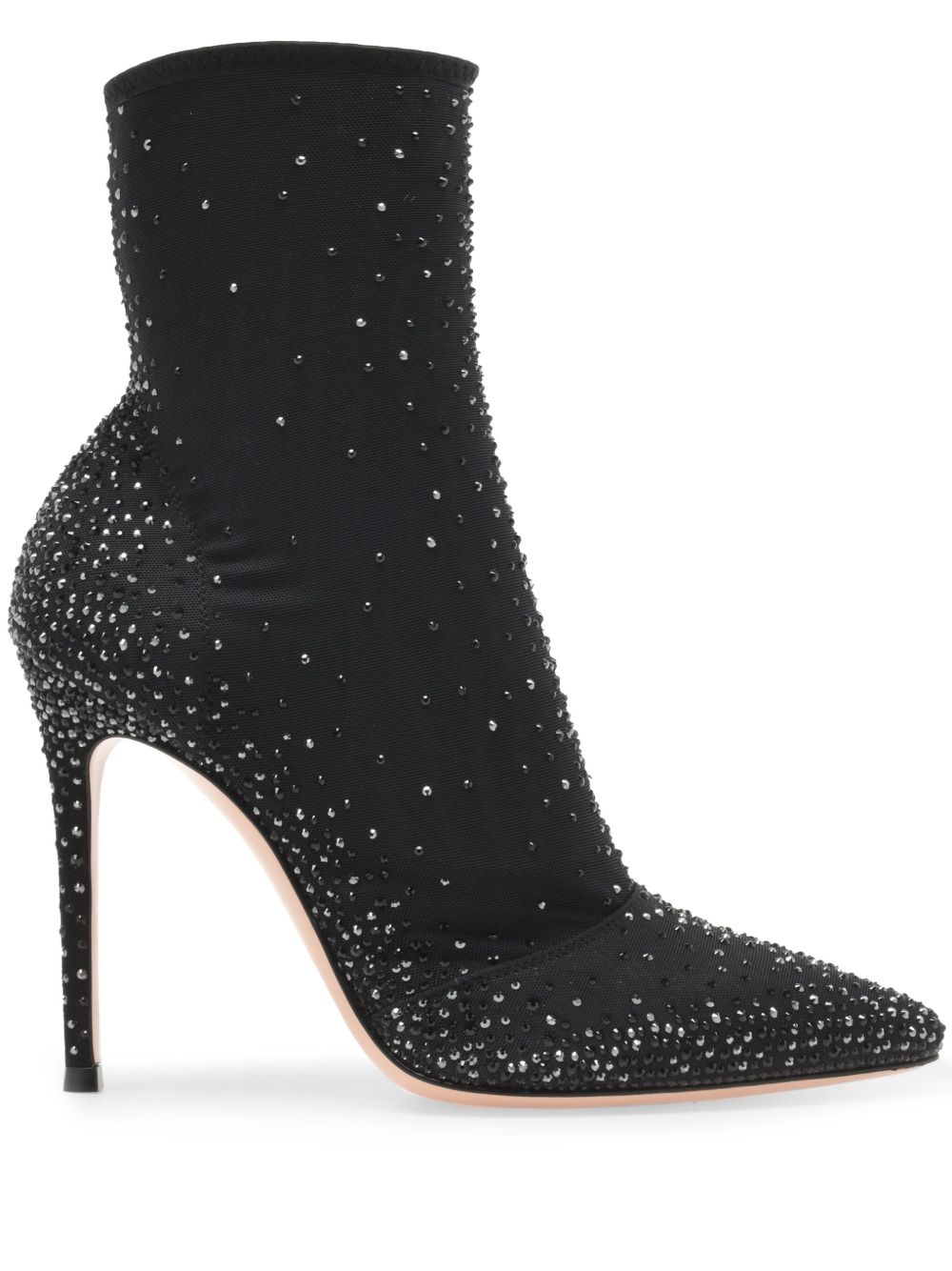 Gianvito Rossi Aurora 高跟靴（10.5厘米） - 黑色