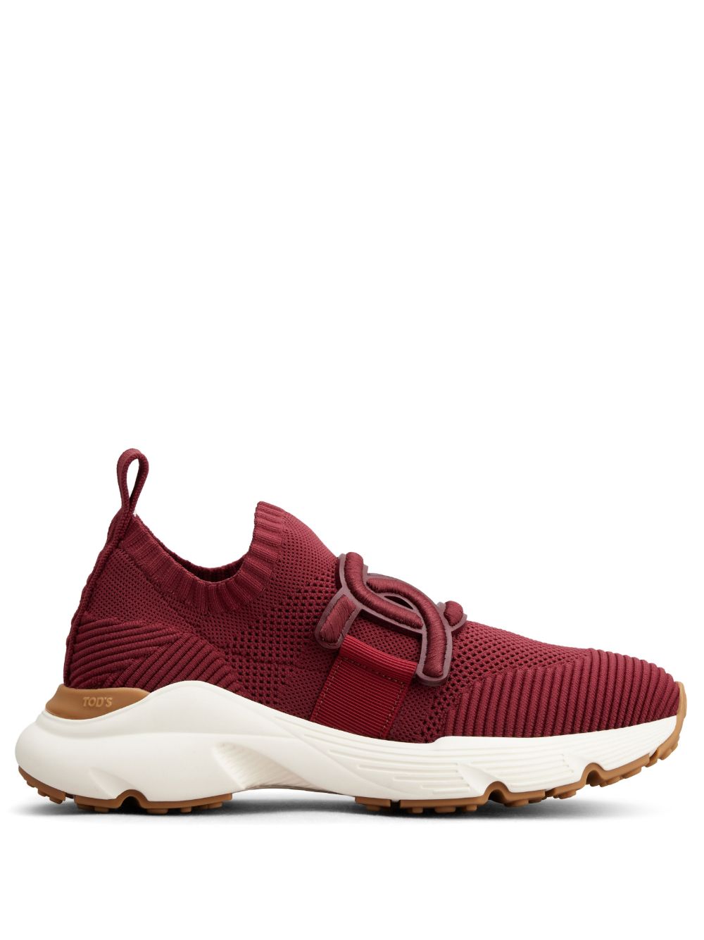 Tod's logo袢带杏仁形鞋头运动鞋 - 红色