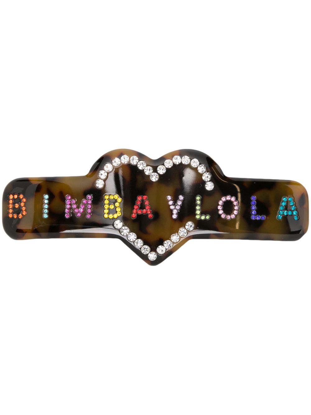 Bimba y Lola logo缀饰玳瑁纹发夹 - 褐色