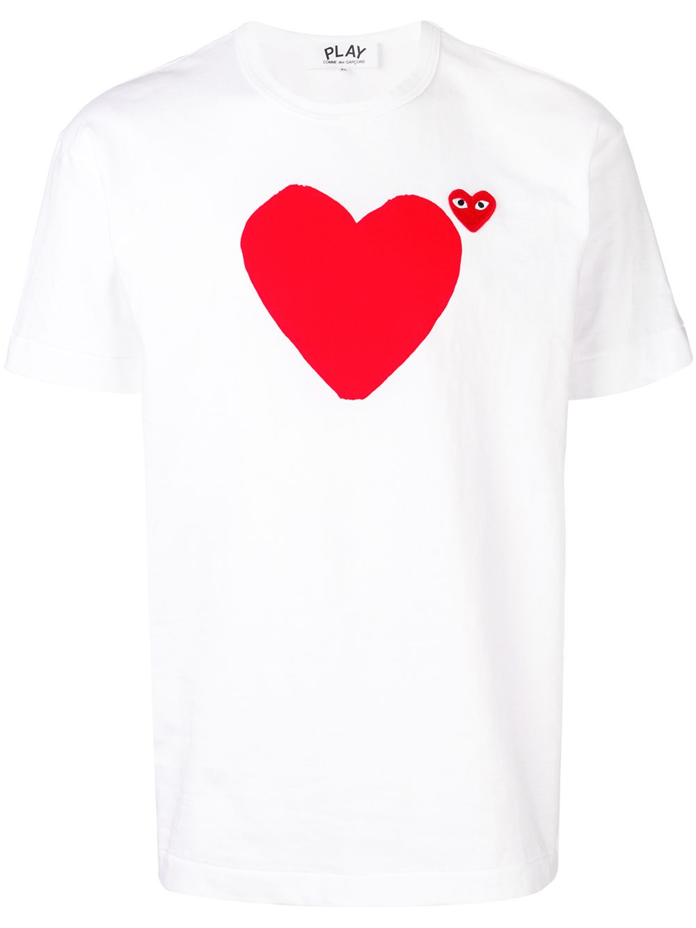 Comme Des Garçons Play logo心形印花T恤 - 白色
