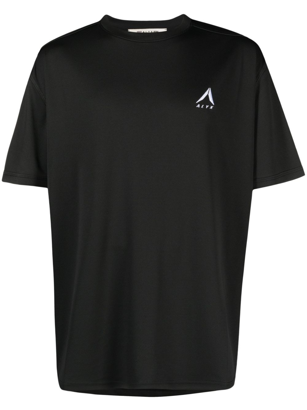 1017 ALYX 9SM logo刺绣网纱T恤 - 黑色