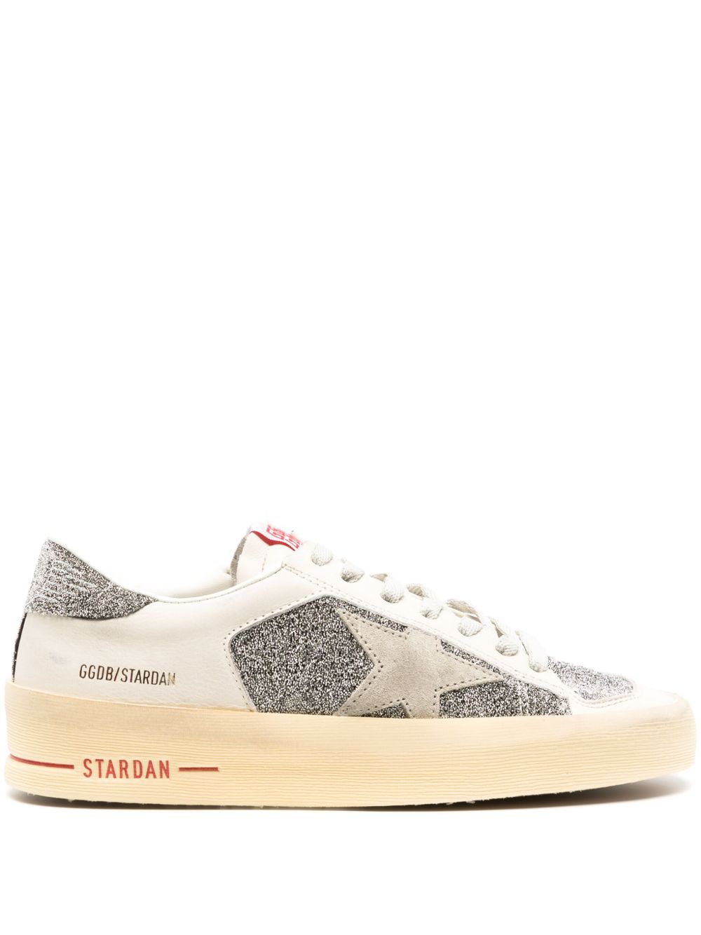 Golden Goose Stardan 晶饰皮质板鞋 - 白色