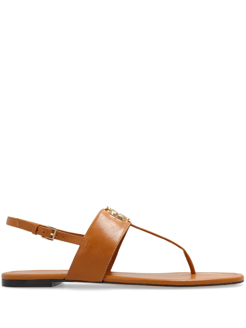 Tory Burch Eleanor T字带凉鞋 - 褐色