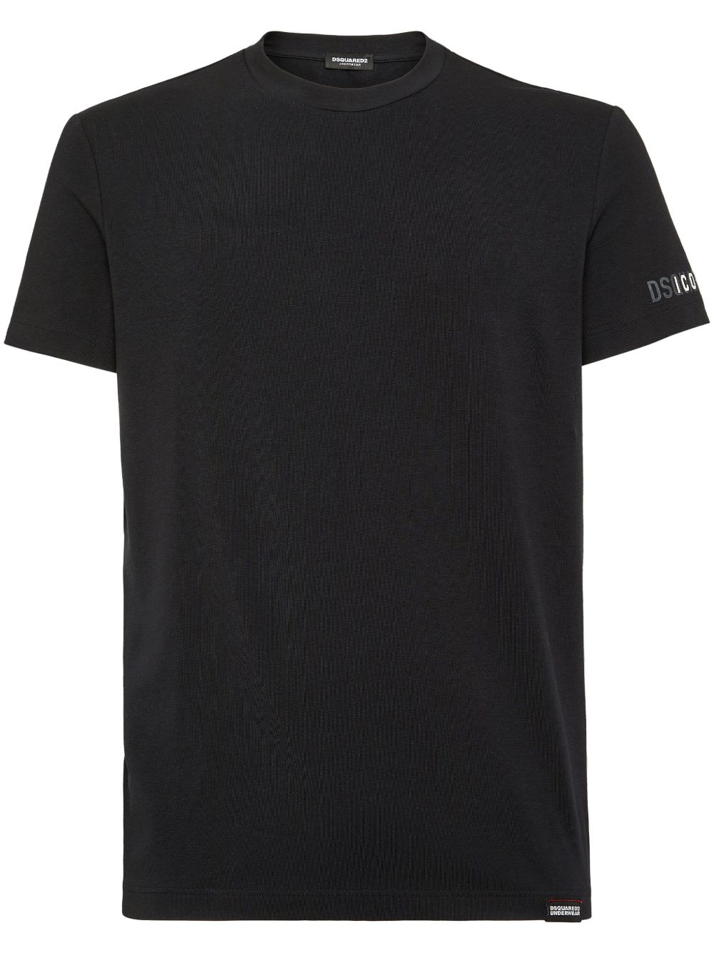 DSQUARED2 logo印花棉T恤 - 黑色