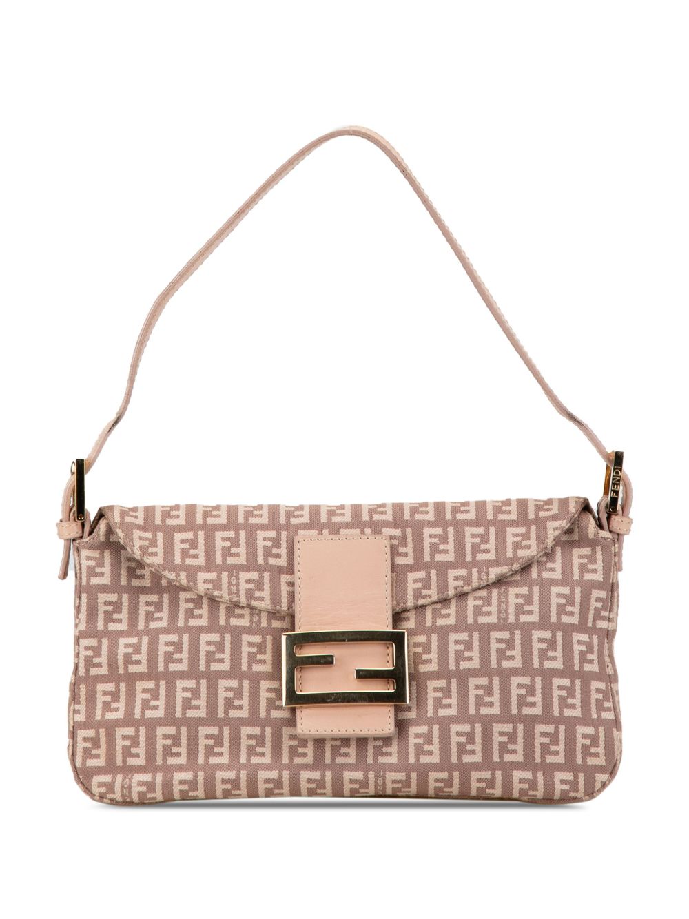 Fendi Pre-Owned Zucchino Canvas Double Flap 单肩包（2000-2010年典藏款） - 褐色