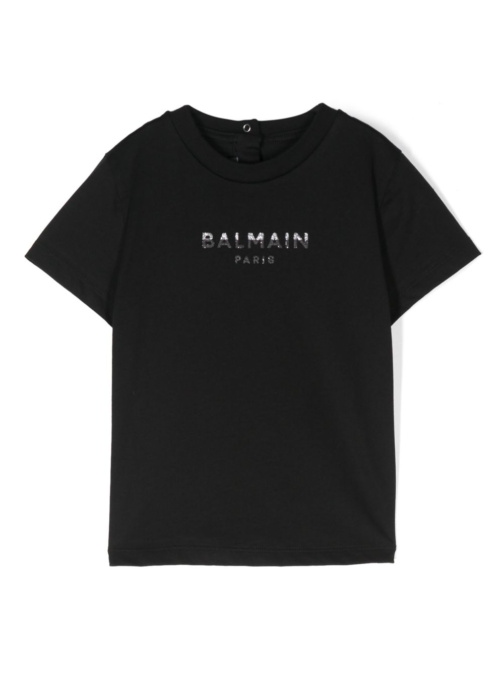 Balmain Kids logo印花棉T恤 - 黑色
