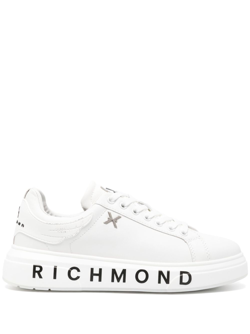 John Richmond logo印花运动鞋 - 白色