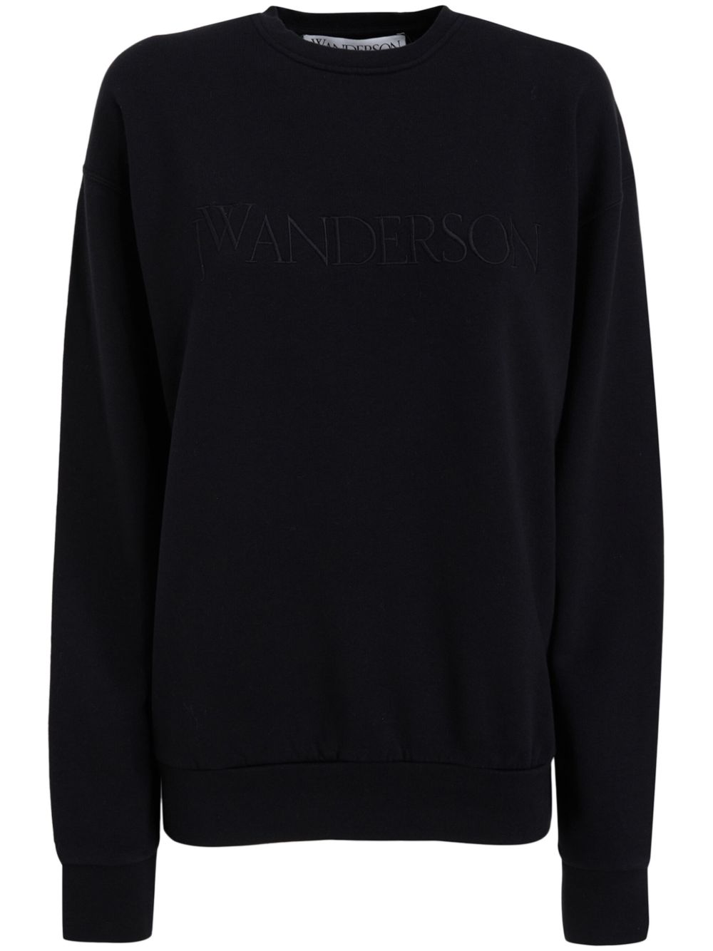 JW Anderson logo刺绣卫衣 - 黑色