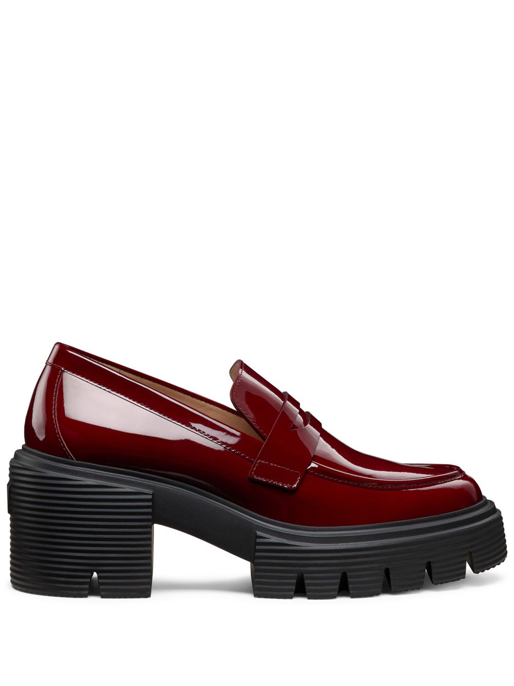 Stuart Weitzman Soho 中跟乐福鞋（6厘米） - 红色