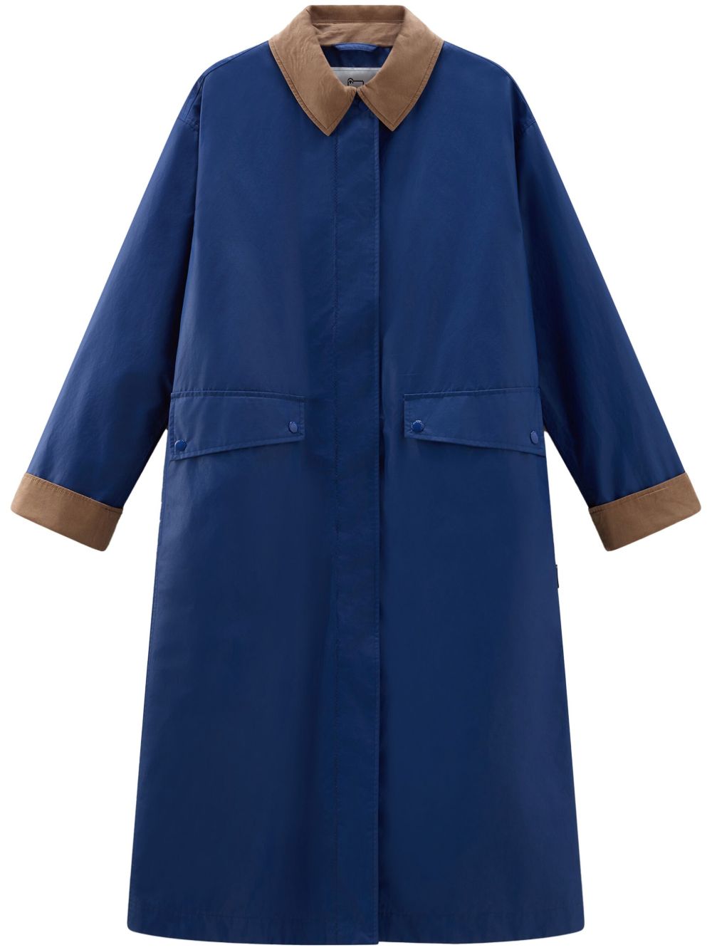 Woolrich 单排扣双色外套 - 蓝色