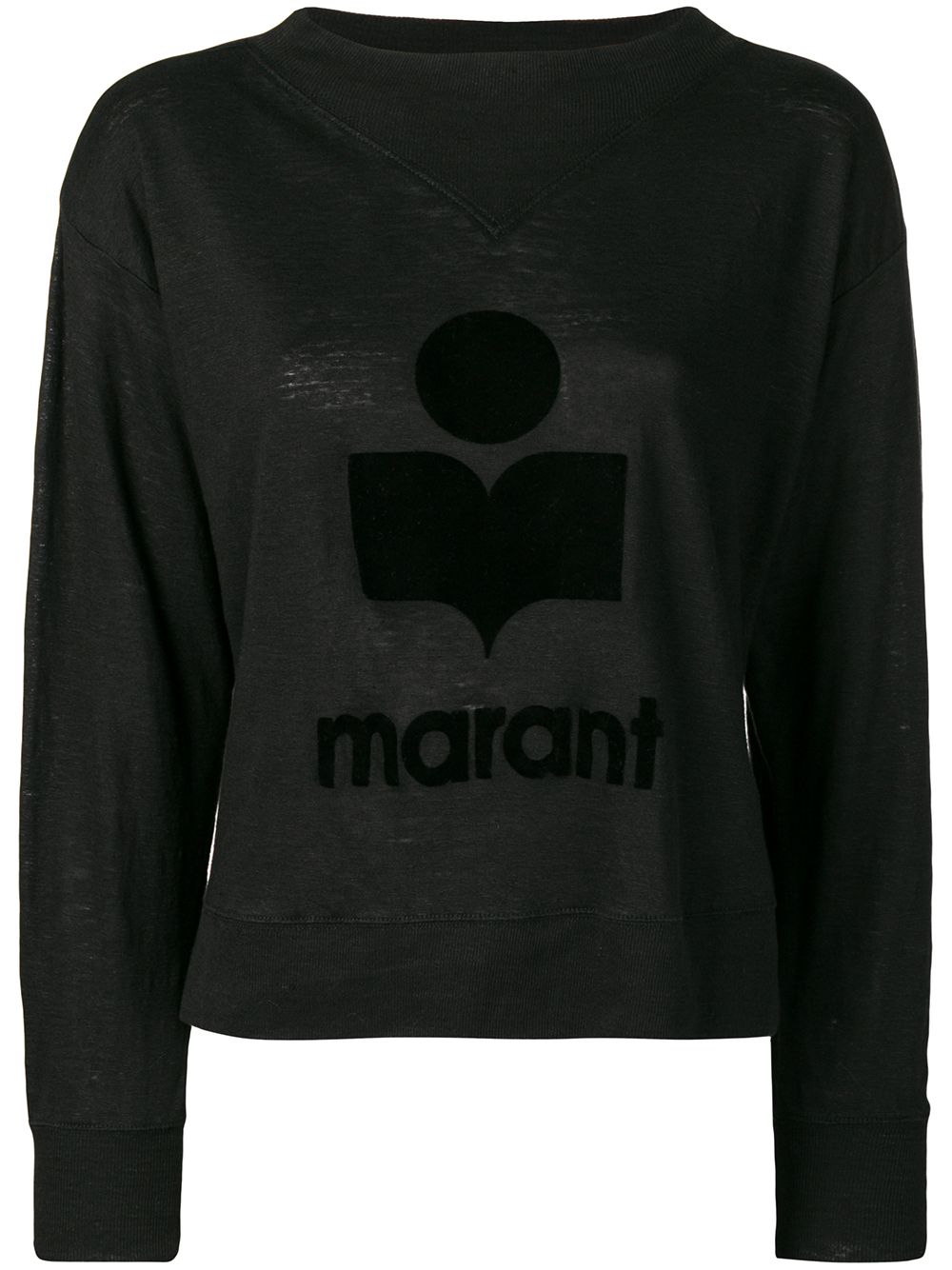 MARANT ÉTOILE Kilsen logo印花T恤 - 黑色