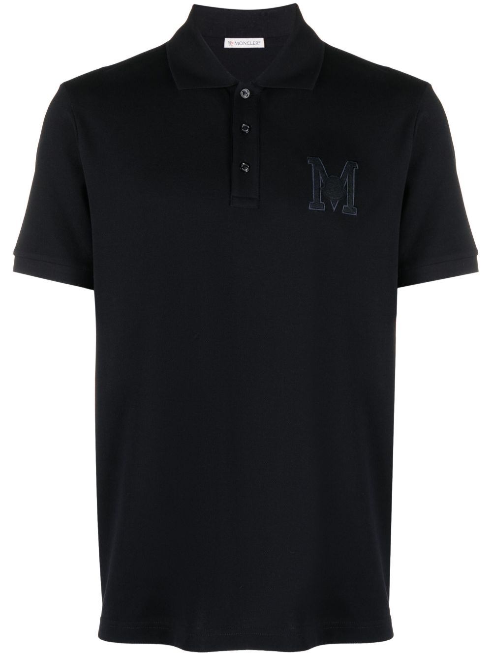 Moncler 标贴棉polo衫 - 蓝色