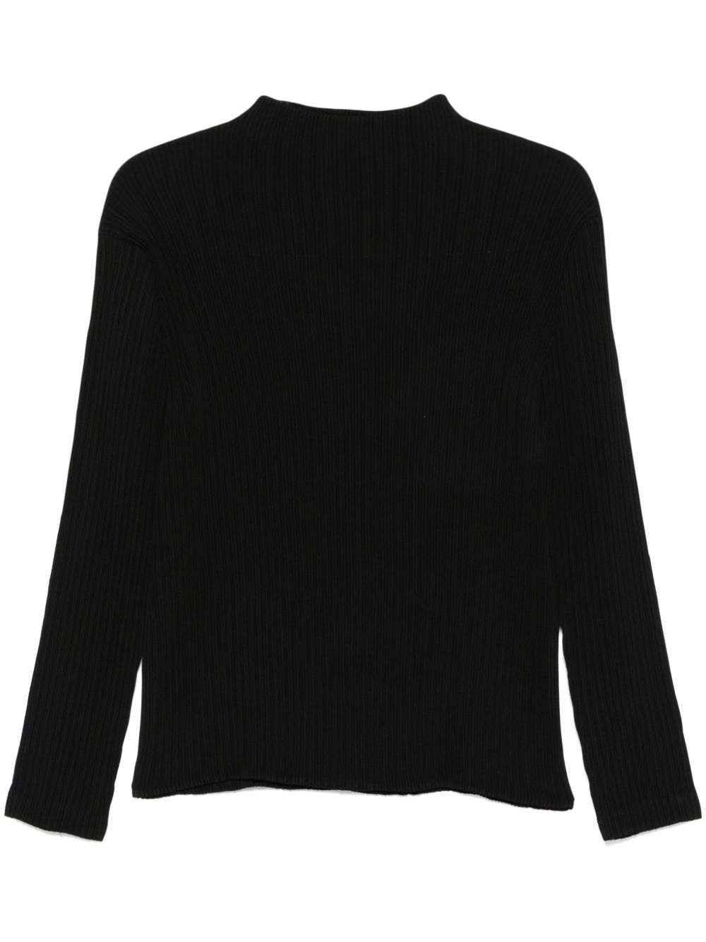 Issey Miyake Hatching Pleats T恤 - 黑色