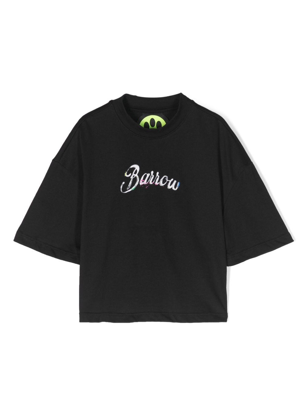 Barrow kids logo印花棉T恤 - 黑色