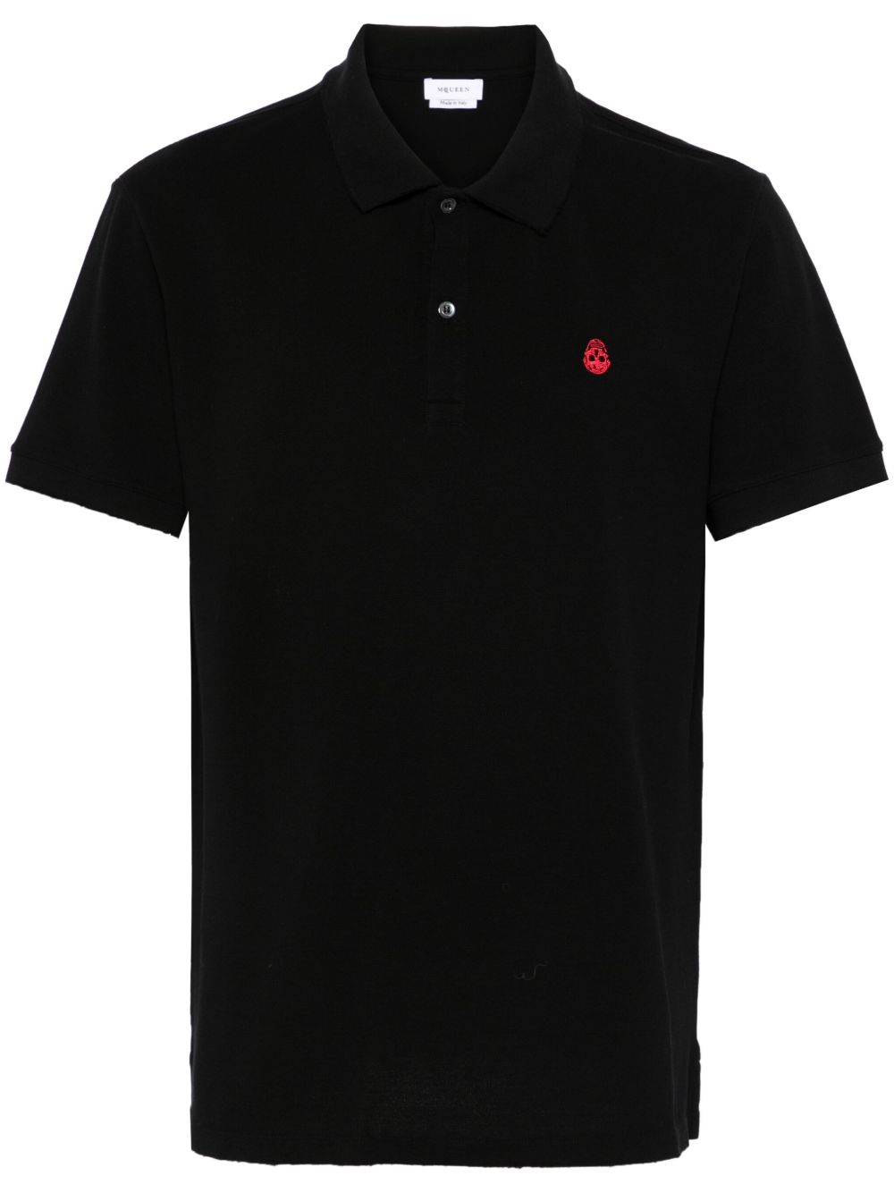 Alexander McQueen 倒置骷髅头polo衫 - 黑色