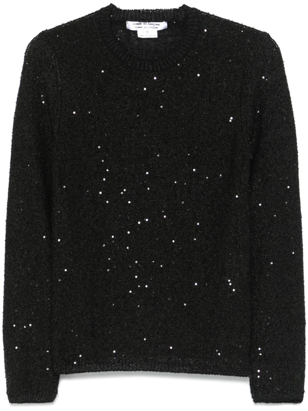 Comme Des Garçons Comme Des Garçons 亮片缀饰毛衣 - 黑色