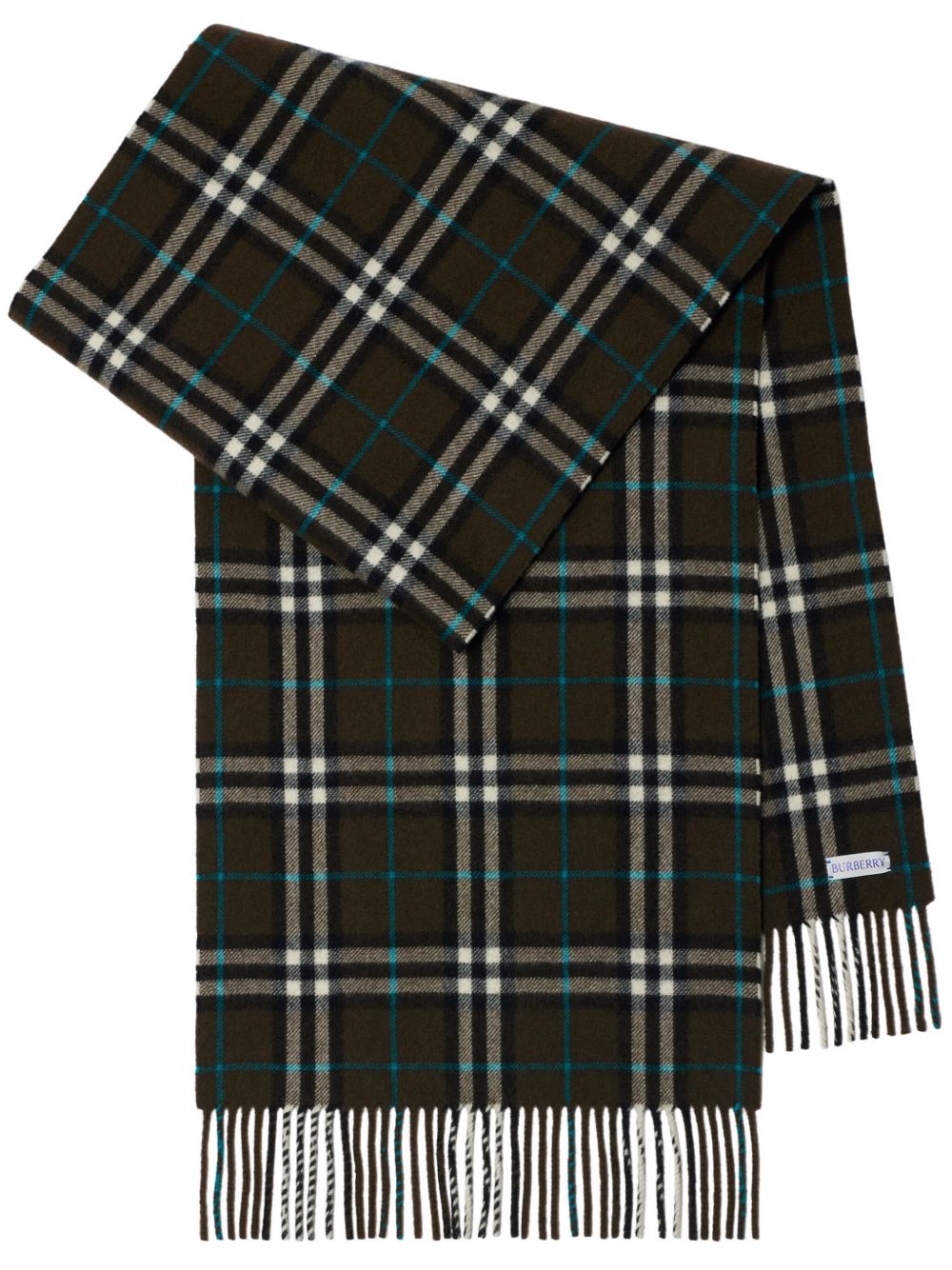 Burberry 经典格纹羊绒围巾 - 黑色