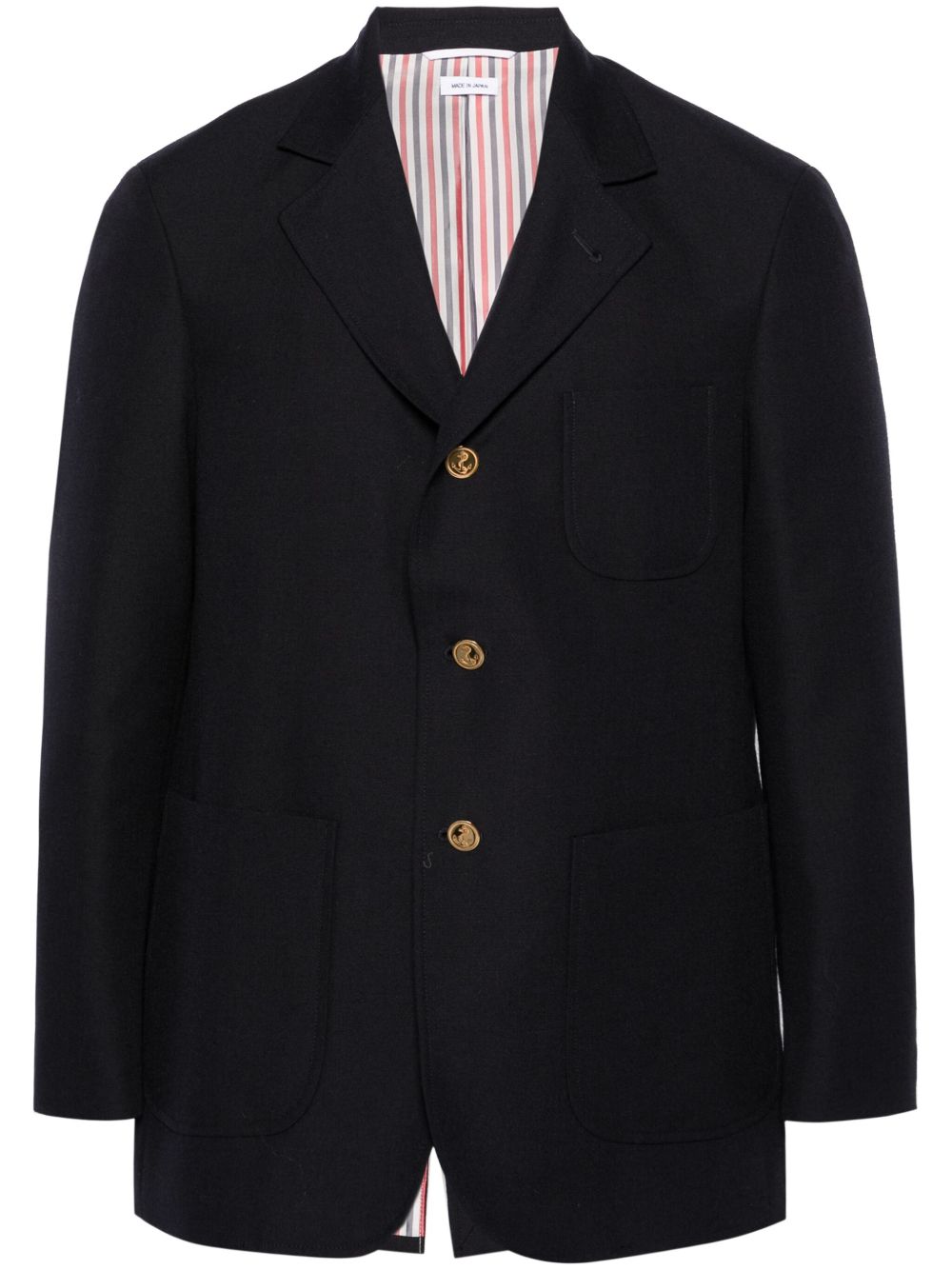 Thom Browne 单排扣羊毛西装夹克 - 蓝色