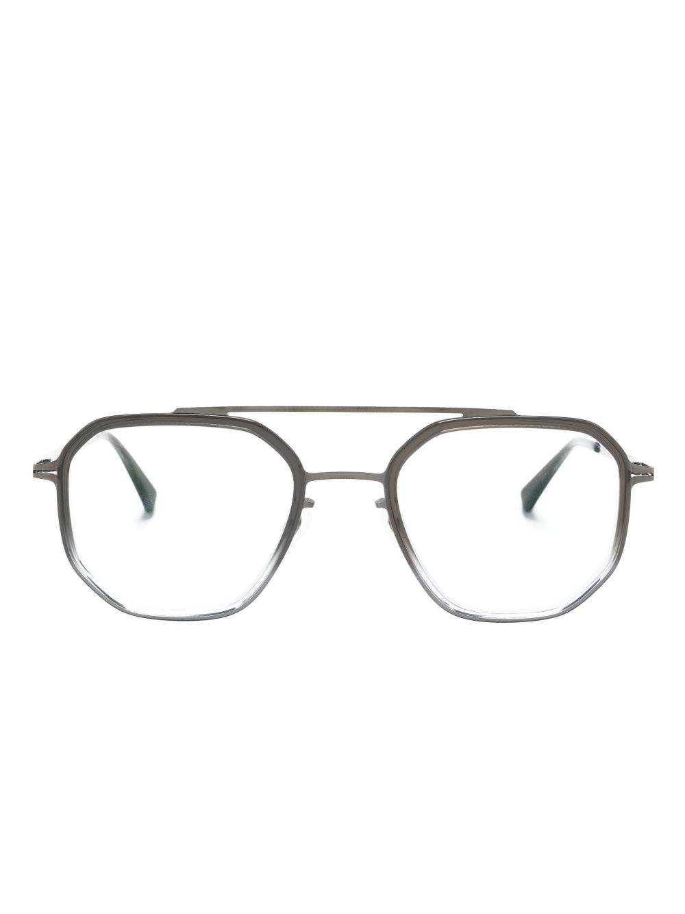 Mykita Satu 几何形框眼镜 - 银色