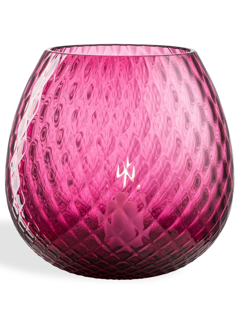 NasonMoretti Macramé 玻璃烛台 - 粉色
