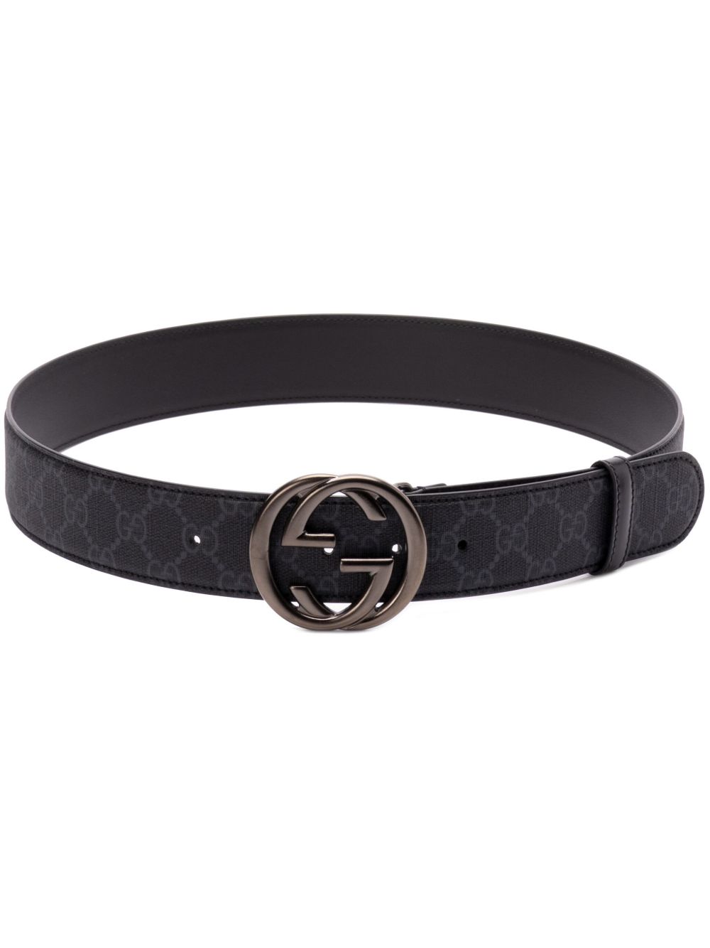 Gucci Interlocking G 腰带 - 黑色