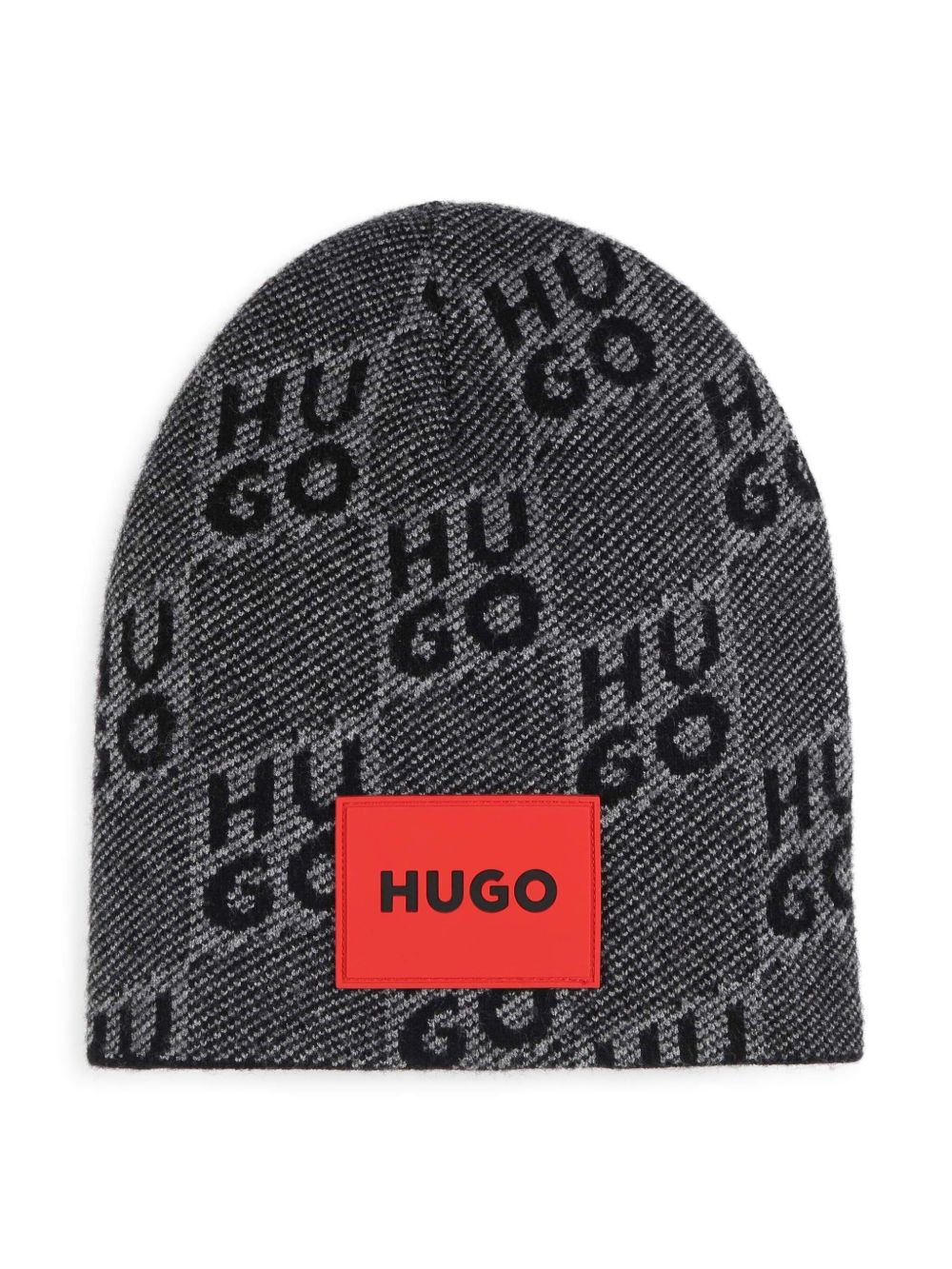 HUGO KIDS 标贴套头帽 - 黑色