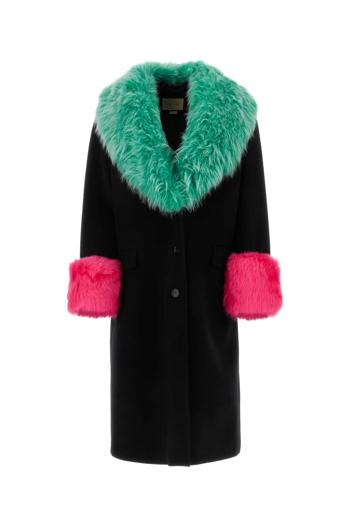 Gucci 黑色羊毛混纺外套