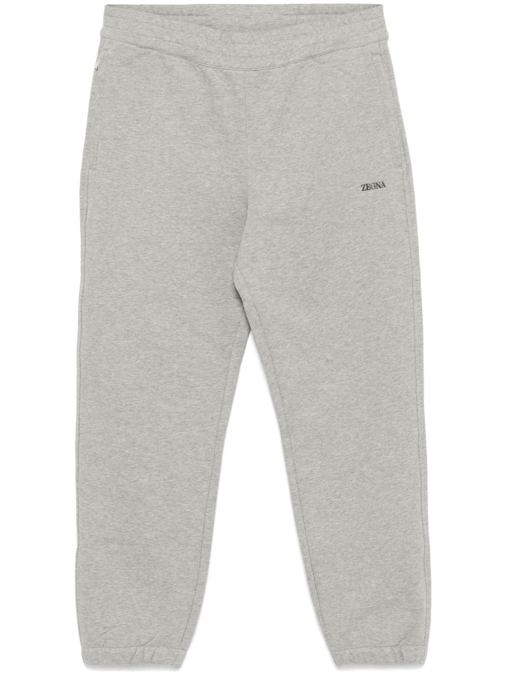 Zegna 橡胶logo运动裤 - 灰色