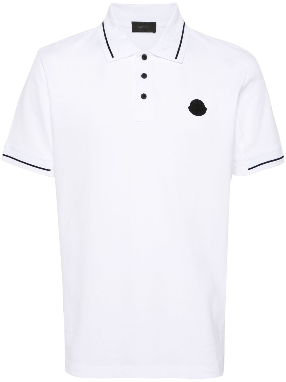 Moncler 标贴棉polo衫 - 白色