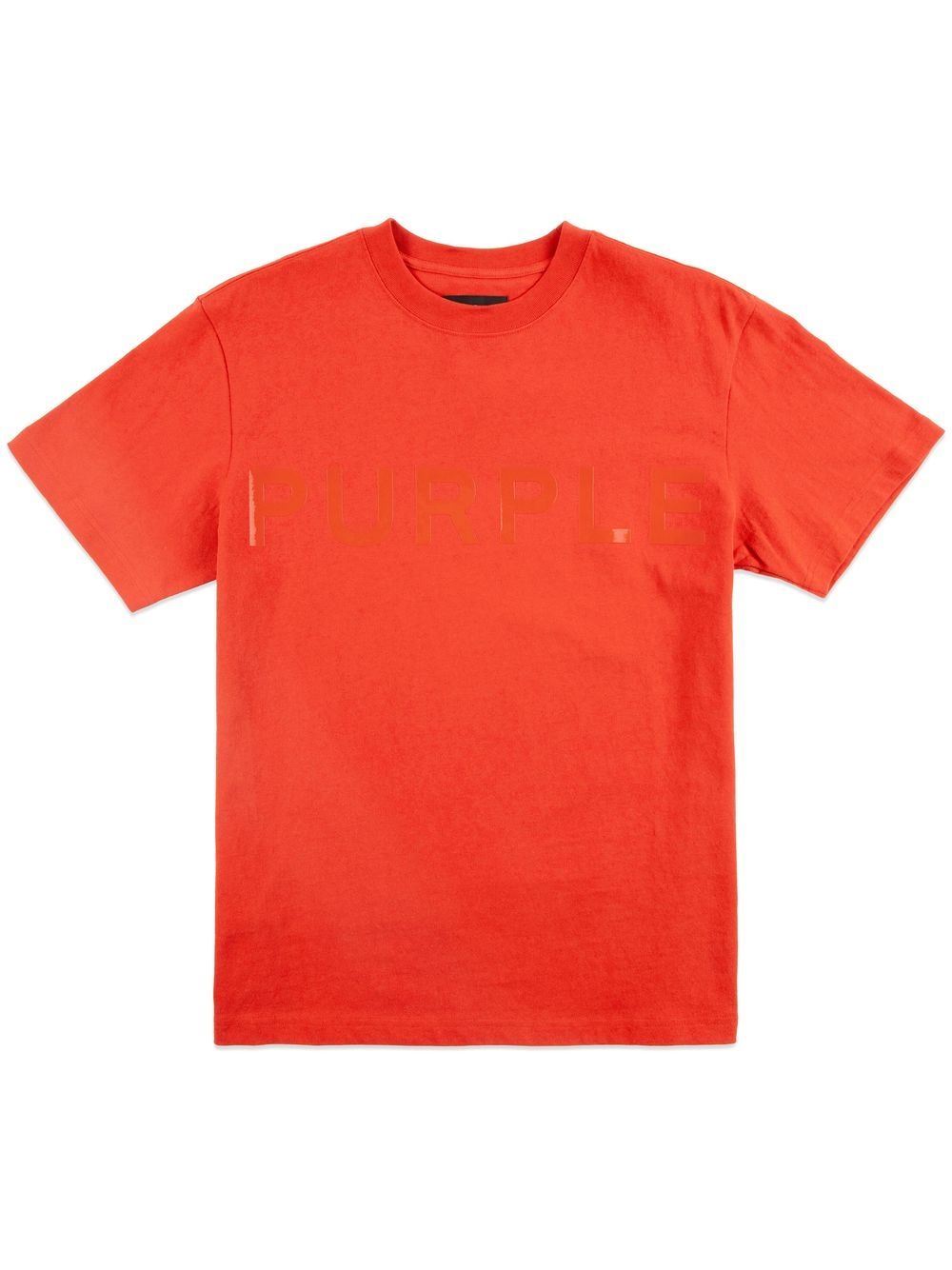 Purple Brand logo图案棉T恤 - 橘色