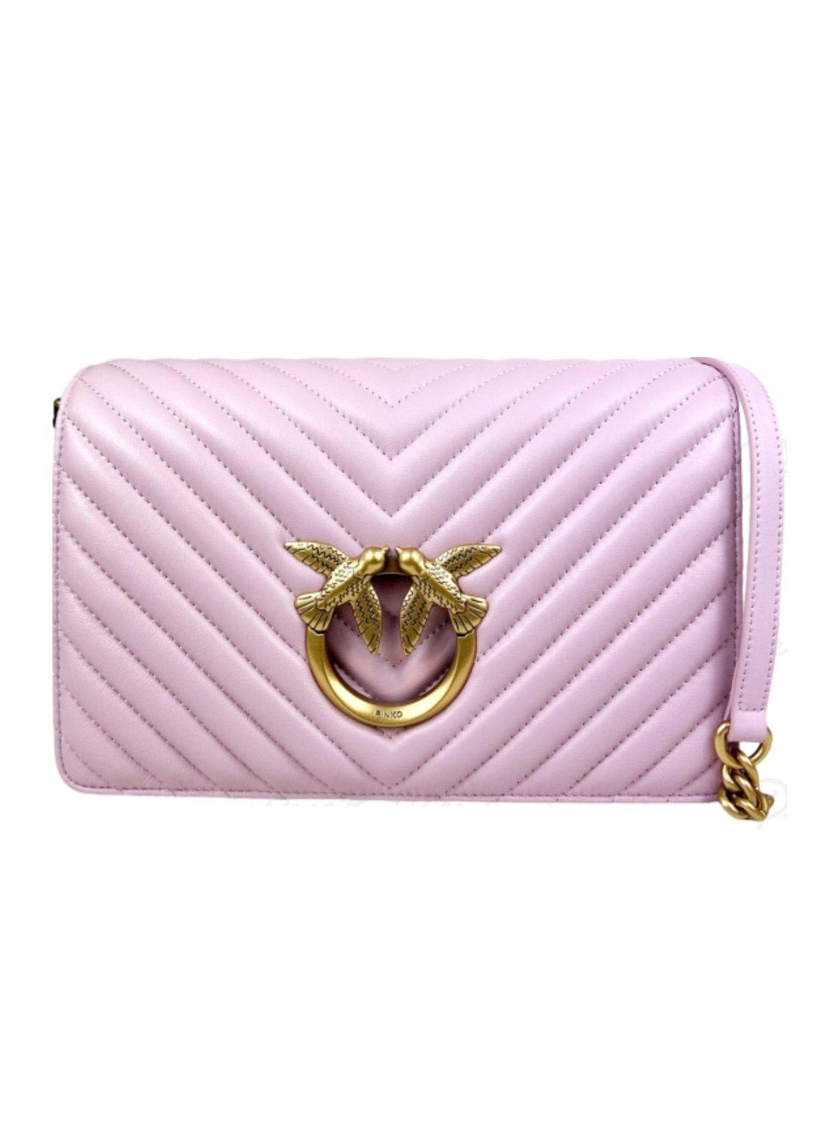 Pinko Classic Click V型绗缝单肩包