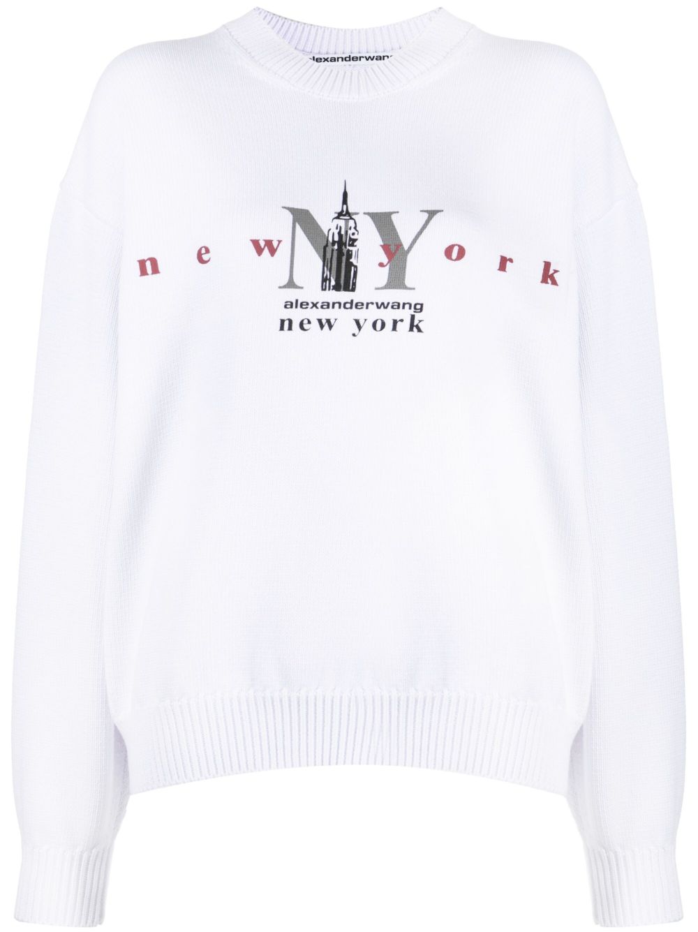 Alexander Wang Empire State 棉卫衣 - 白色