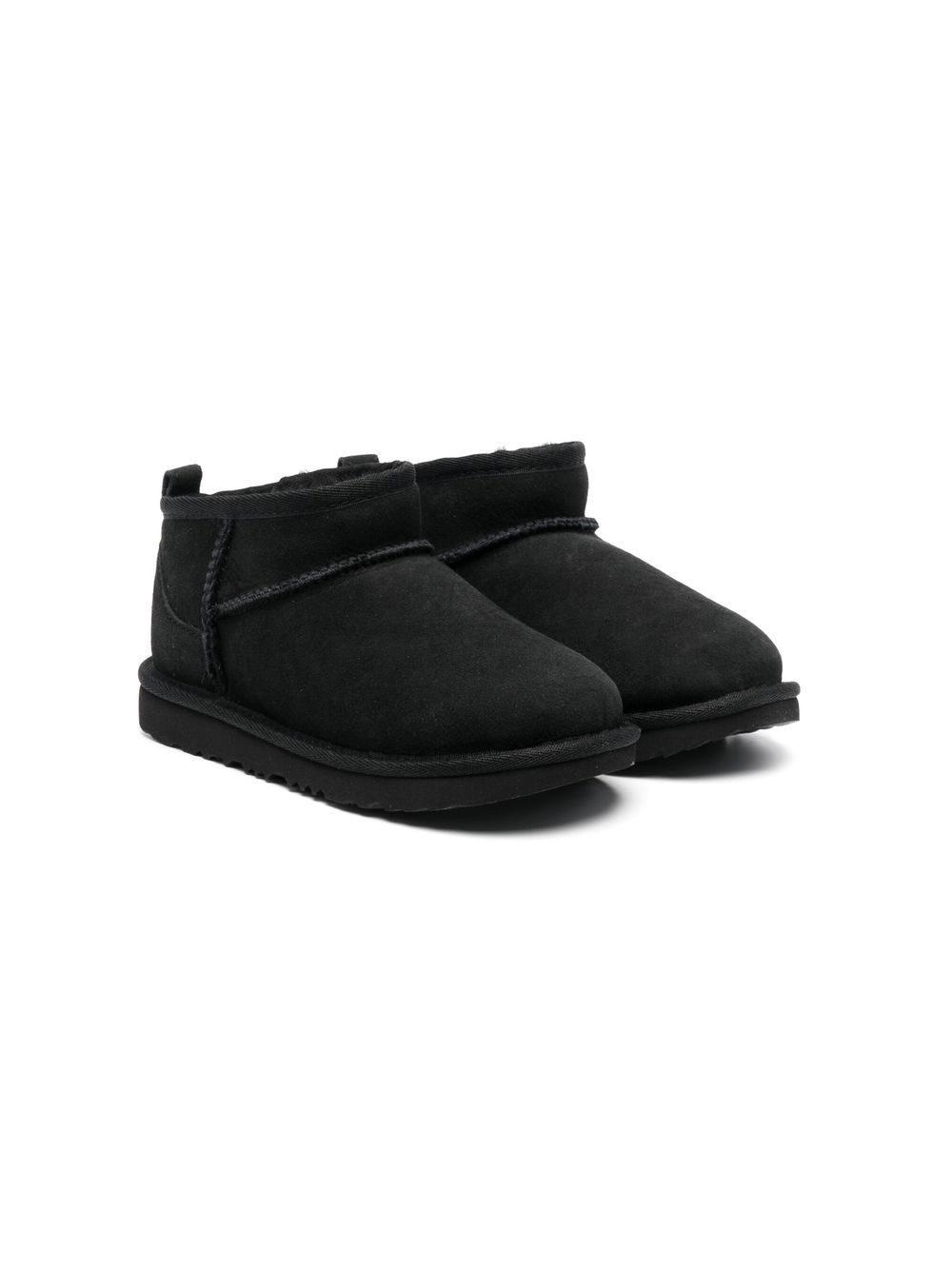 UGG Kids Classic Ultra Mini 短靴 - 黑色
