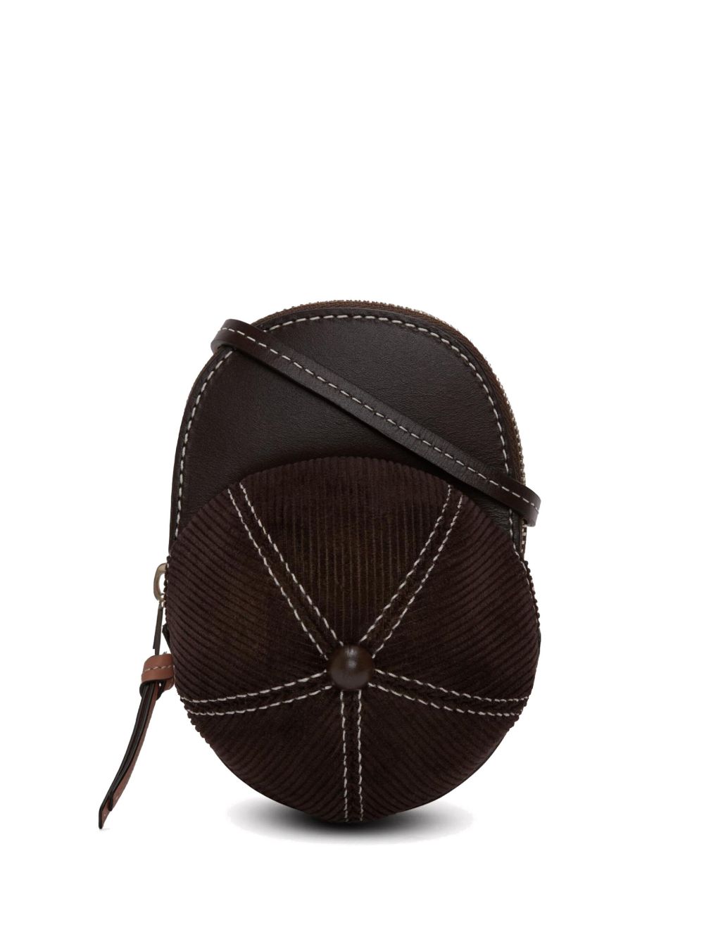 JW Anderson Cap 中号灯芯绒斜挎包 - 褐色