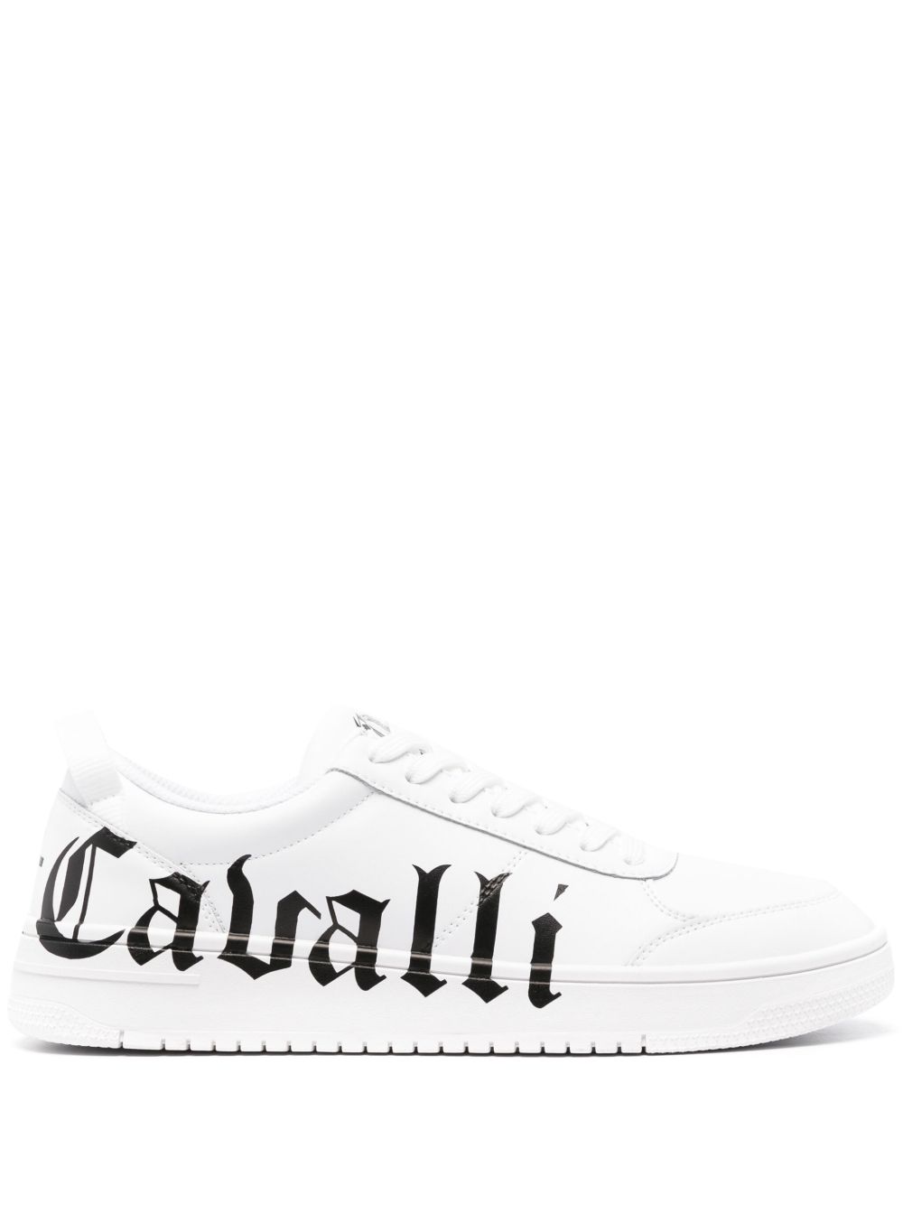 Just Cavalli logo印花运动鞋 - 白色