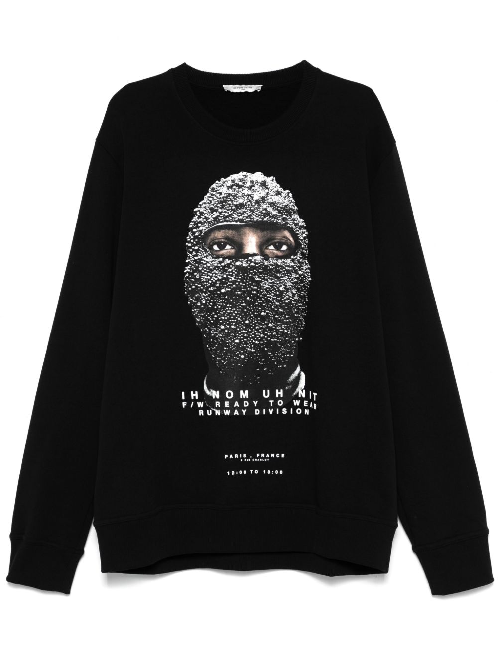 Ih Nom Uh Nit Black Mask 印花毛衣 - 黑色