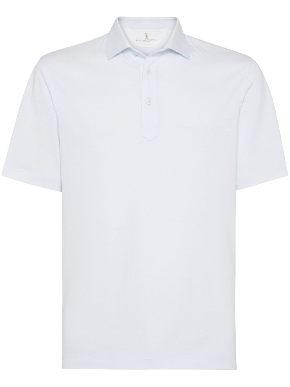 Brunello Cucinelli 棉混纺polo衫 - 蓝色