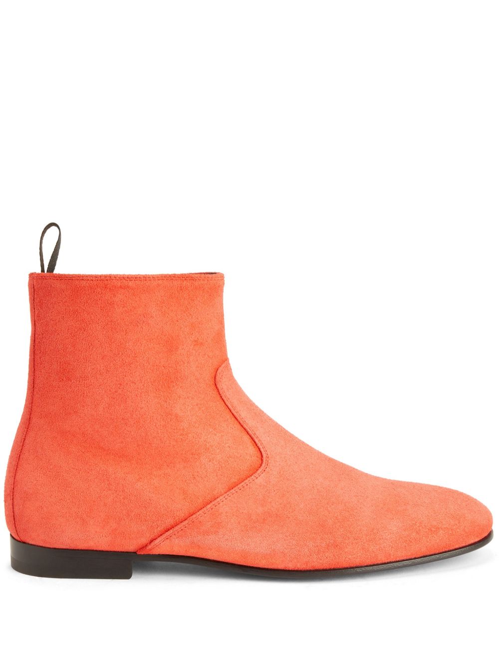 Giuseppe Zanotti Ron 及踝绒面皮靴 - 红色