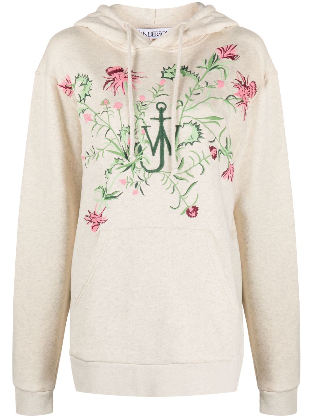 JW Anderson x Pol Anglada 花卉刺绣连帽衫 - 中性色