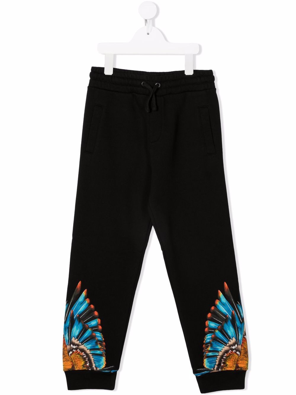 Marcelo Burlon County Of Milan Kids 翅膀印花运动裤 - 黑色