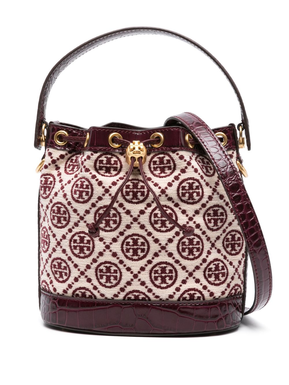 Tory Burch T 经典logo水桶包 - 紫色
