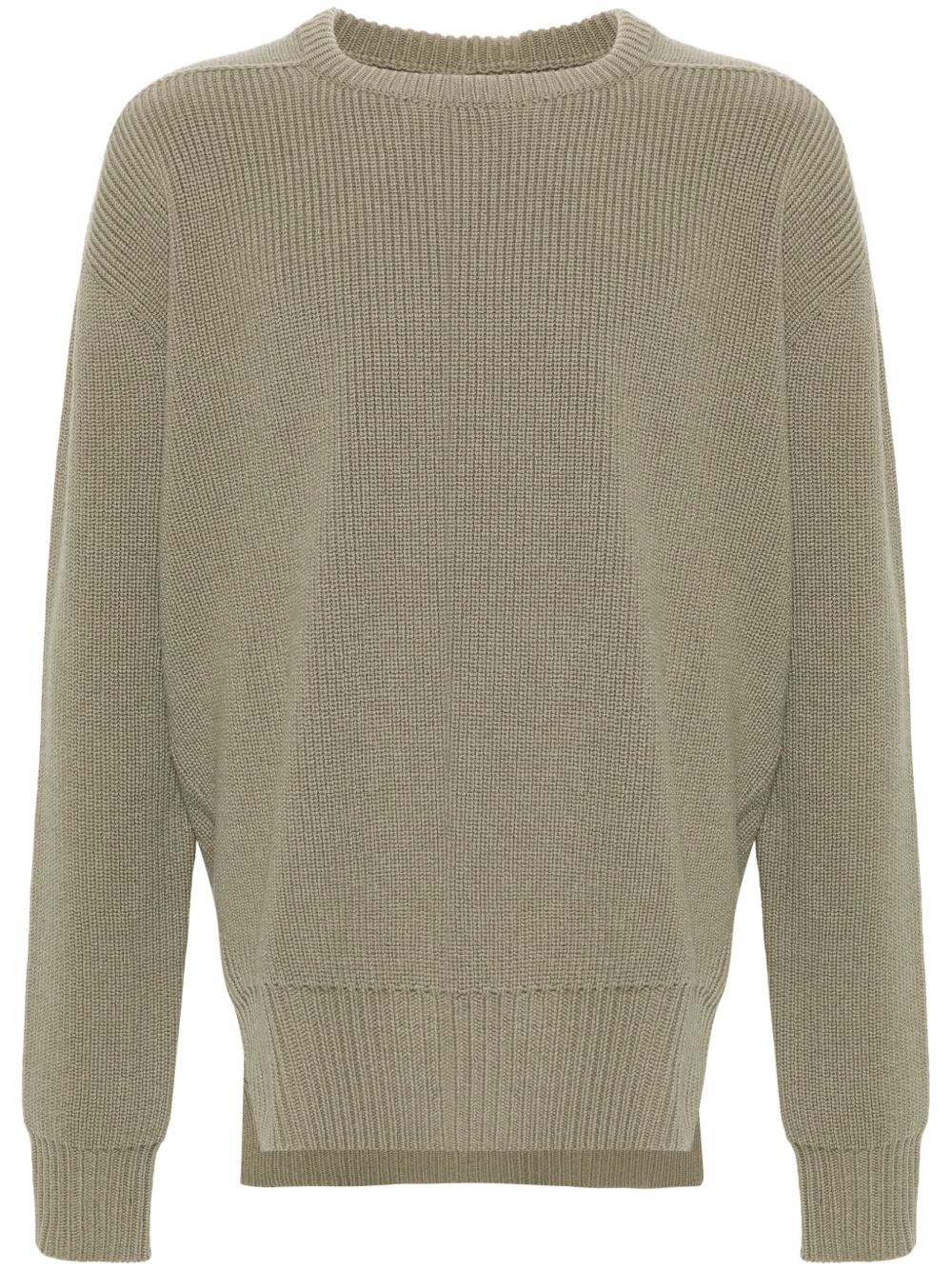 Rick Owens Fisherman 初剪羊毛毛衣 - 绿色