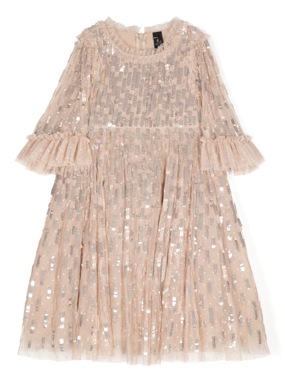 NEEDLE & THREAD KIDS Sequin Dash 薄纱连衣裙 - 褐色