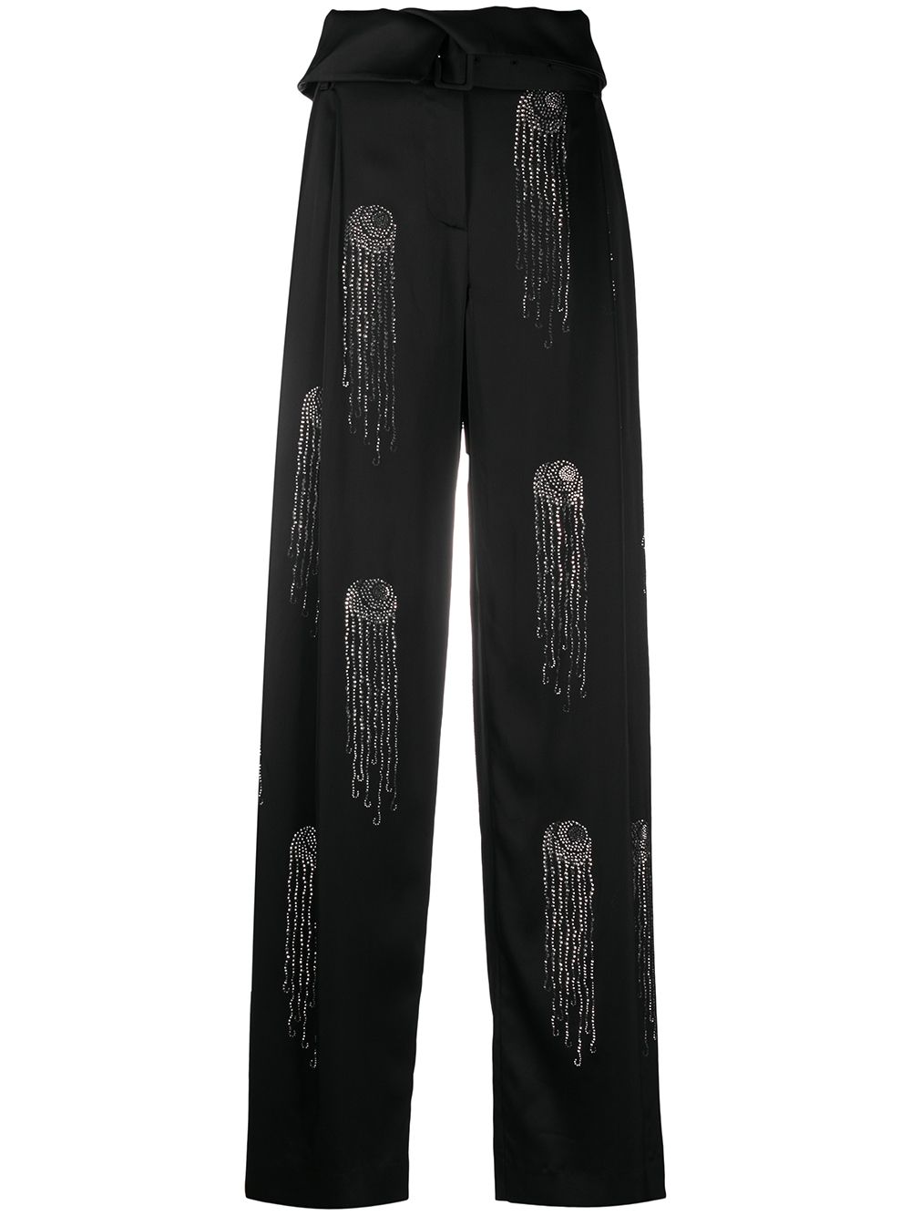 Stella McCartney Londyn 烫粘水钻长裤 - 黑色