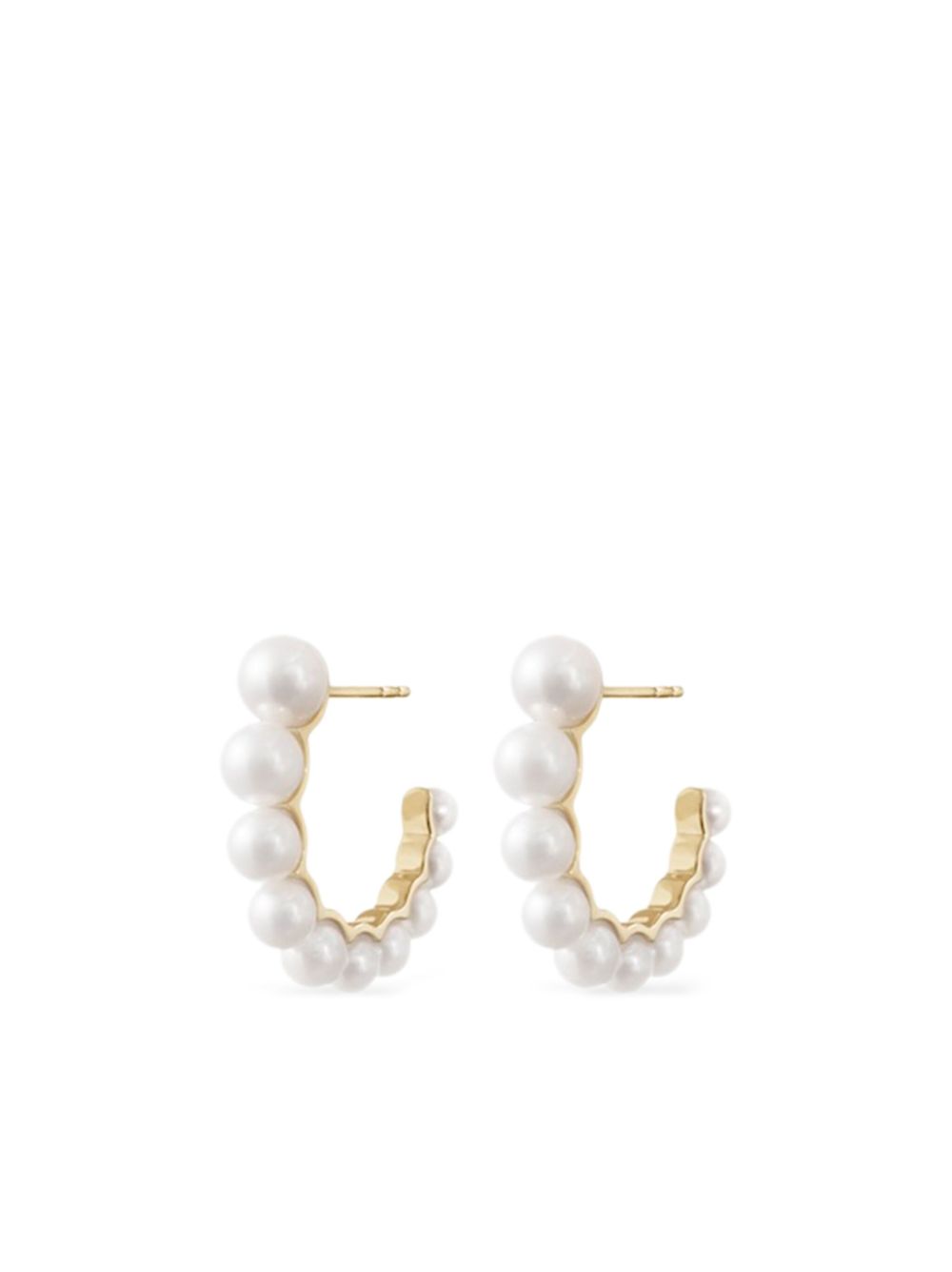 Sophie Bille Brahe 14K环保再生黄金 Boucle de Perle 珍珠耳环 - 金色