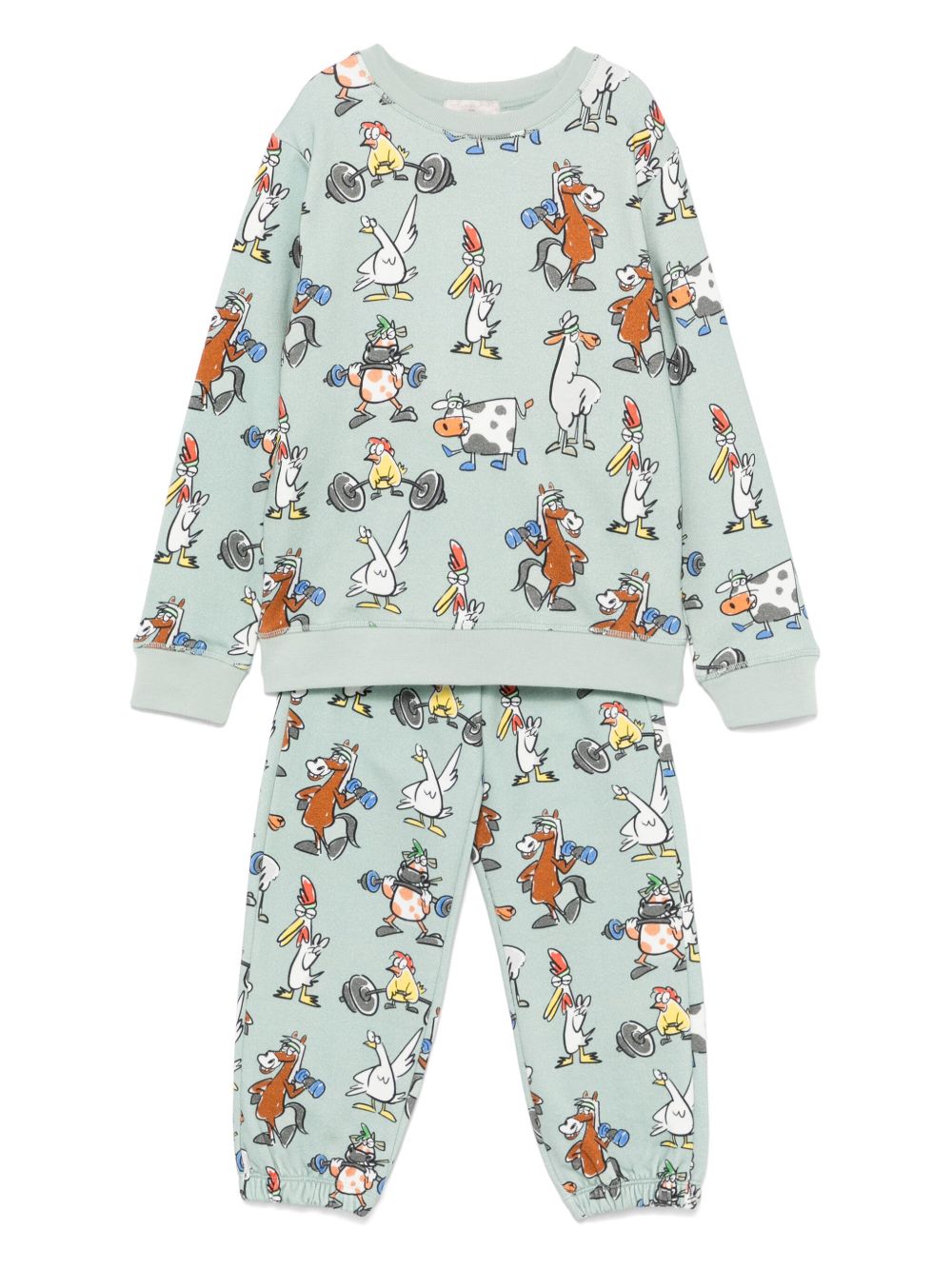 Stella McCartney Kids 图案印花运动套装 - 绿色