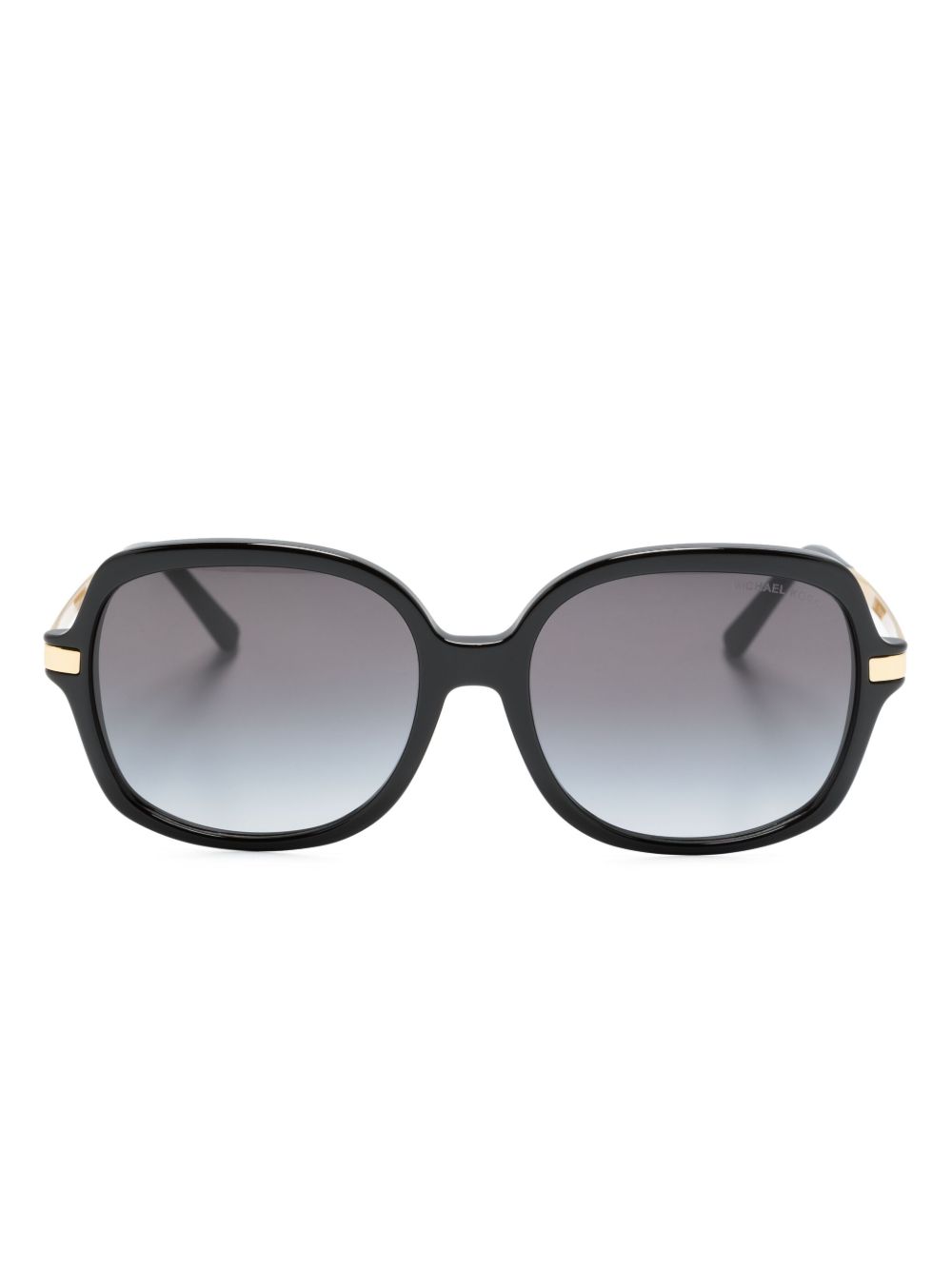 Michael Kors logo雕刻方框太阳眼镜 - 黑色