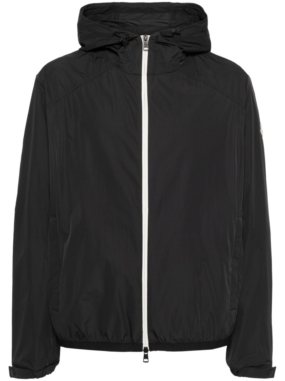 Moncler logo贴花轻薄夹克 - 黑色